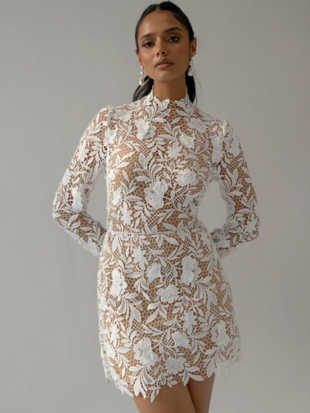 NWT Jenny Yoo Samira Lace Mini Dress - Style 22465 [size 6]